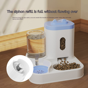 Yerçekimi otomatik köpek kedi maması besleyici ve kapalı küçük orta kediler köpekler için su sebili <span class=keywords><strong>Pet</strong></span> kendini besleyici - Product Image 3