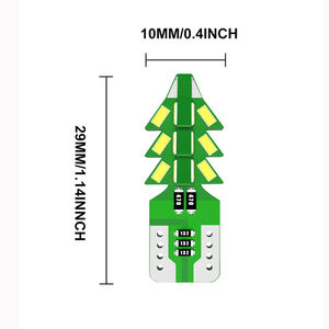 Ampoule LED T10 W5W pour voiture, 24 SMD 3014 puces, super lumineuse, forme d'arbre, EMC, pour intérieur, plafonnier, carte, plaque d'immatriculation, feux de stationnement, blanc - Product Image 2