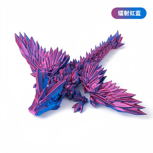 35cm 3D Printed Big Flying Dragon Crystal Fidget Toy Colorful Plastic Desk Pet for Home Decor Birthday Gift for Boys - Product Image 5