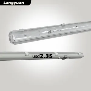 IP65 IK08 1x18W 2x18W LED-Aufputz-Einzel-T8-Röhrenlatt-Dreifachlicht, Doppel-T8-Leuchtstofflampe 1,2 m