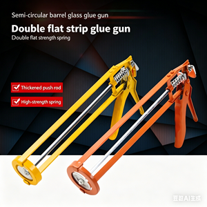 <span class=keywords><strong>Pistolet</strong></span> d'application d'adhésif pour verre industriel à double bande plate, manuel, avec deux tiges hexagonales, facile à utiliser, léger - Product Image 2