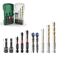 SUBORUI – Kit de 10 embouts de tournevis électriques à tige hexagonale, forets hélicoïdaux, anneau magnétique, résistant aux chocs, à aspiration
