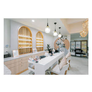 Esmalte de salón de uñas de diseño 3D <span class=keywords><strong>y</strong></span> vitrina de <span class=keywords><strong>polvo</strong></span> soporte de esmalte de uñas exhibición con gabinete de uñas de lujo - Product Image 1