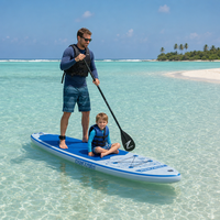 Pack de planche de SUP tout-terrain pour le surf en extérieur avec pompe manuelle, corde de sécurité, triple aileron, sac de rangement étanche, capacité de charge de 400 kg
