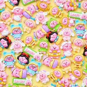 전화 케이스 헤어 클립에 대한 핑크 수지 매력 비버 Nutria DIY 장식 - Product Image 4