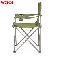 Chaise de camping pliable portable WOQI avec porte-gobelet, tissu Oxford, design moderne pour jardin, plage, concert et voyage