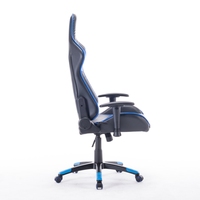 Chaise de jeu en cuir respirant de haute qualité avec support lombaire, chaise d'ordinateur pour la maison avec accoudoirs réglables, chaise de bureau