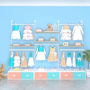 Wholesale Retail Children Clothing Store Furniture Kids Shop Fixture Baby Shop Display Rack