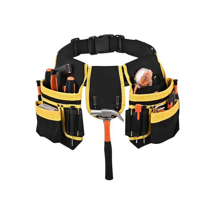 Adjustable Detachable Men's Tool Belt with Multiple Pocket Tool Pouches Electrician Special Purpose Bags & Cases