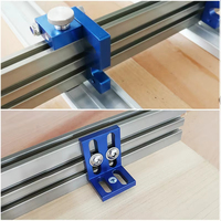 Clôture profilée multi-rails à rainure en T, bloc poussoir coulissant pour table de scie, support de fraisage en bakélite, outil auxiliaire fixe pour le travail du bois