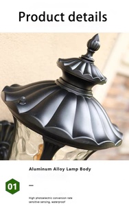 Applique murale extérieure double tête étanche style européen antique antirouille pour couloir et maison - Product Image 5