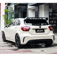 Nouveau pour W176 Classe A 2012-2017 : Kit de pare-chocs à clipser A45S AMG avec clips - Spoiler avant/arrière