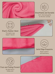 <span class=keywords><strong>Serviette</strong></span> de bain microfibre épaisse pour femme, séchage rapide, couleur unie, rose et blanc, avec logo personnalisé - Product Image 3