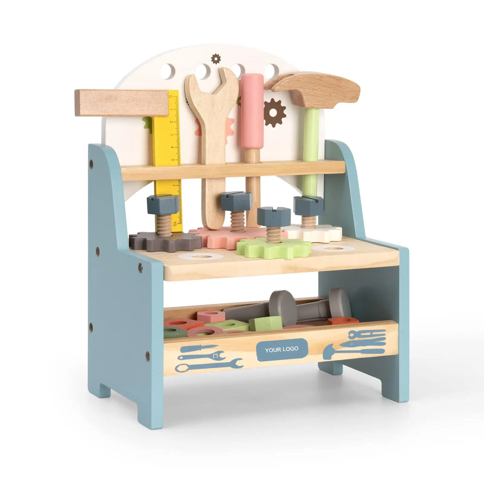 Mini Wooden Play Tool Workbench Set for Kids Toddlers Construction Toys kids tool bench wooden tool set for toddlers