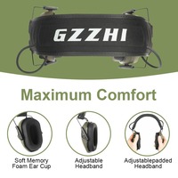 Casque tactique professionnel anti-bruit pour l'enregistrement audio et le tir, avec protège-oreilles isolants en ABS pour la chasse et le tir sur cible