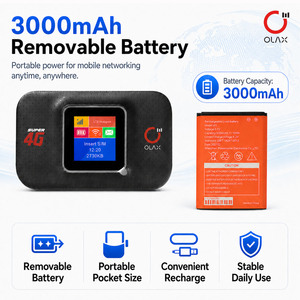 OLAX MF982 4G LTE <span class=keywords><strong>Mobile</strong></span> WiFi avec port de charge USB-C 150 Mbps Cat4 MiFi Batterie rechargeable 3000 mAh Écran LCD d'état Hotspot - Product Image 1