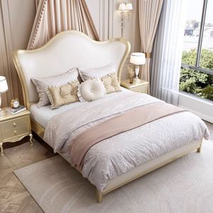Upholstered <b>Bed</b> 1.8m Rubber Wood Storage <b>Low</b> Box Modern Minimalist Style <b>Double</b> <b>Bed</b> for Bedroom - Product Image 2
