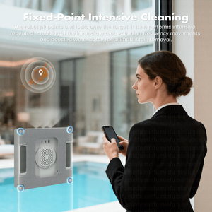 Robot Limpiacristales Eléctrico con 6 Cabezales de Pulverización de Agua, Limpieza Automática de Ventanas, Control Remoto por APP, 7000Pa de Potencia, para Hogar y Edificios - Product Image 6