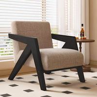 Fauteuil simple de style nordique, design minimaliste moderne pour salons, balcons et cafés, chaise longue avec pieds en métal