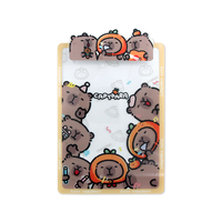 Tableau A4 de bureau en acrylique de dessin animé personnalisé, tableau d'écriture en plastique transparent Capybara mignon pour étudiants avec classeur