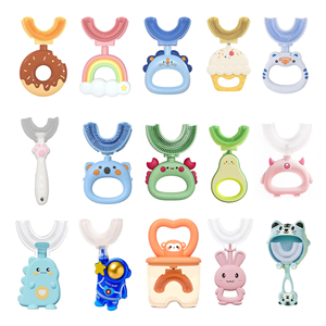 Cepillo de dientes en forma de U de alta calidad con cepillo de dientes en forma de U de silicona de grado alimenticio para niños, bebés, Limpieza de dientes de 360 grados - Product Image 3