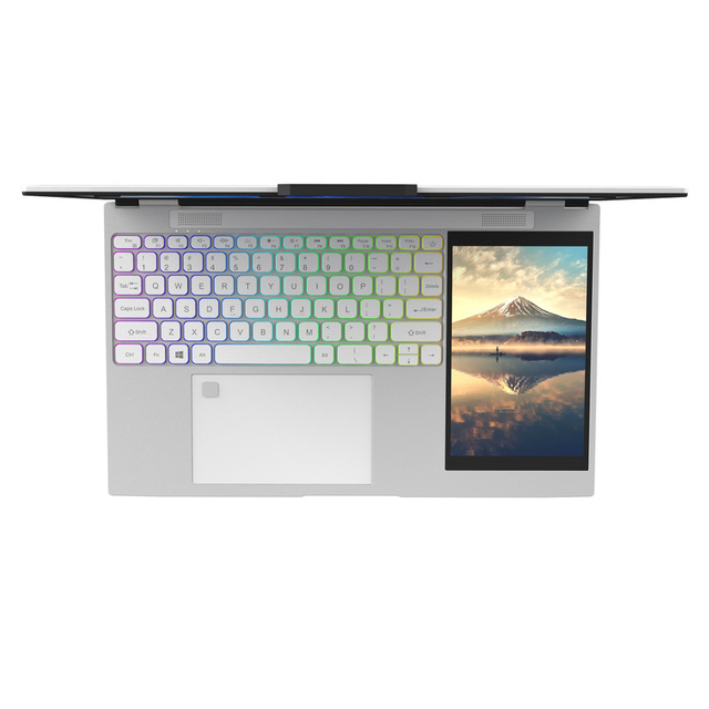 2026 15.6+7 Inch Dual Screen Laptop Win 11 Finger Print Unlock Business Office Laptop DDR4 16GB 1TB SSD Student Laptop Computer