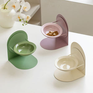 Neues Design 2026: Geneigter Keramik-Futternapf für Katzen und Welpen, erhöhter und verstellbarer Katzennapf mit magnetischem Ständer - Product Image 4