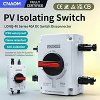 Interruptor de Aislamiento Fotovoltaico CNAOM LONQ-40 de Alta Calidad, Clasificación de Impermeabilidad IP66, 1500VDC/32A, Carcasa Ignífuga