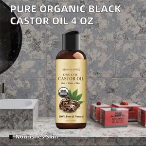 Aceite de Ricino Negro Puro Orgánico al por Mayor, Prensado en Frío, Natural, para el Cuidado de la Piel, Cabello y Cuerpo, Aceite Portador de Origen de Semilla - Product Image 2