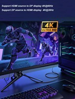 Câble HDMI bidirectionnel 4K60Hz vers DisplayPort avec câble d'alimentation USB pour PS5 Switch Desktop