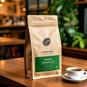 Sacs à café en papier kraft personnalisés <span class=keywords><strong>de</strong></span> 12 oz, 250 g, 500 g avec valve, emballage biodégradable pour grains <span class=keywords><strong>de</strong></span> café brun - Product Image 2