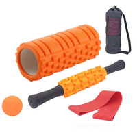 Ensemble de rouleaux en mousse pour yoga et pilates Kepler KH638 avec rouleau de massage, balle de massage, ceinture d'étirement et tapis de yoga