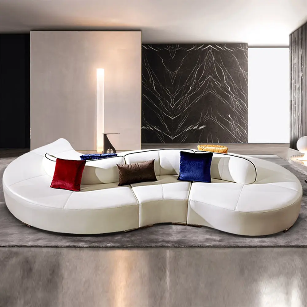 Italienische Designer Wohnzimmer S Form Sofas Moderne Möbel Modulare Schnitte cke Gebogenes Sofa Freizeit Stoff Couch