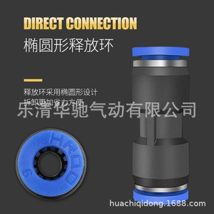 Hvaohi Pneumatic <b>Quick</b> Coupler Pbt Plastic Pu4 6 8 10 Straight Through <b>Connector</b> For Air Hose Fittings - Product Image 5