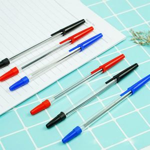 Promotion Transparent Rod Black Blue Plastic Ballpoint <b>Pen</b> With Customized Logo for Office Signature - Product Image 5