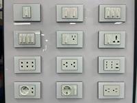 Interrupteur mural électrique élégant en verre trempé noir 120*76, double pôle 16A/10A/20A 250V US 1/2/3/4 postes, garantie 12 ans, ports USB