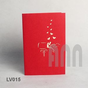 Carte d'invitation de mariage pop-up 3D faite à la main ANN HANDICRAFT LV015 Mail Love, enveloppe découpée, impression personnalisée, découpe de papier - Product Image 4