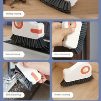Outil de nettoyage de fentes de fenêtre de haute qualité, écologique et durable, avec brosse à poils en plastique pour le nettoyage des interstices des rebords de fenêtre