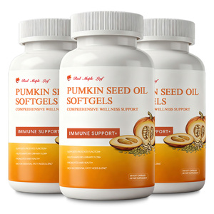 Gélules d'huile de graines de citrouille biologique - <span class=keywords><strong>Tonique</strong></span> nutritif de qualité supérieure, soutient la prostate et le bien-être général, certifié non-OGM et GMP - Product Image 2