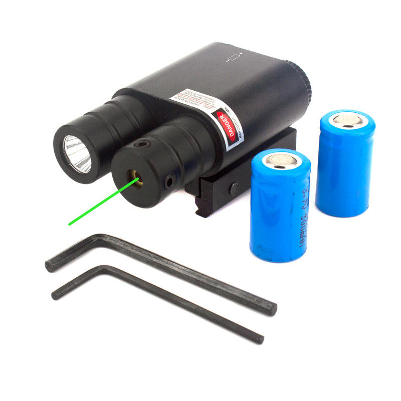 Green laser + white flashlight (including battery)