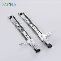 Rail de miroir arc-en-ciel épais à trois sections, placard à traction, pliable et rotatif, corps complet, rail télescopique d'extraction, guide silencieux, 1m