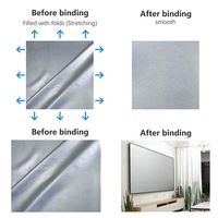 Layar Proyeksi PVC AUN Portable Indoor Wall Mount untuk Rapat Kantor ALR 100 Lipat 100''/120''/130'' Inci 16:9 49x87 Inci