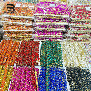 Wholesale Rhinestone Strips <strong>White</strong> Crystal Sliver Golden Cup Trimming Chain on T-<strong>shirt</strong> Shoes Bags Jewelry - Product Image 5