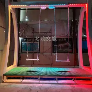 Cortina de água digital inteligente balanço paisagem marco parque playground projeção instalação de diversão e diversão design comercial