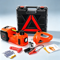 Kit de cric hydraulique électrique multifonctionnel 12V 5 tonnes avec clé à chocs, gonfleur de pneus, lumière LED, ensemble d'outils de réparation d'urgence