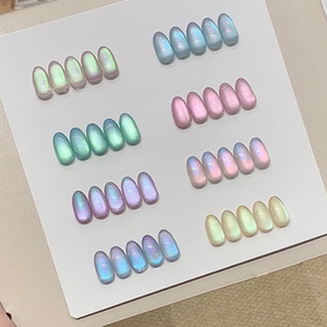 AILANUO - Serie de Esmaltes de Uñas en Gel Efecto Ojo de Gato, 8 Colores, Estilo Aurora Islandesa, OEM, 15 ml, Suministros para Salón de Belleza - Product Image 2