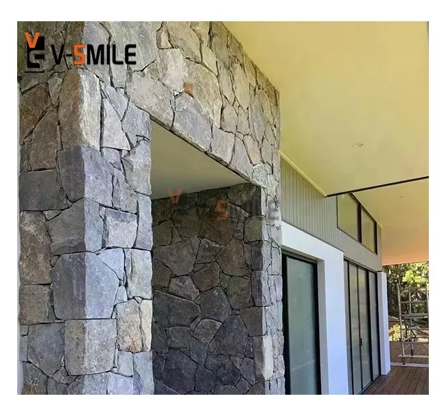 Grey Natural Culture Stone Panel And Stack Veneers Stone Ledge Stone For Wall Cladding Decoration