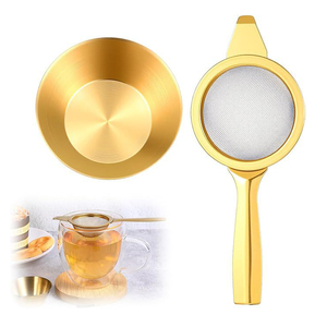 WELAND WELAND Filtre à thé en acier inoxydable à mailles fines Filtre à tamis Accessoires de cuisine en métal pour théière à feuilles de thé Séparation des épices - Product Image 3