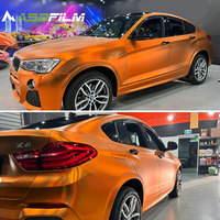 Film vinyle pour voiture, série céramique satinée PET, orange or gris, plusieurs couleurs, 1,52*18 m/rouleau, autocollant pour habillage de voiture
