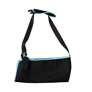 Soporte de Brazo Transpirable para Antebrazo, Talla M, Unisex, Soporte de Hombro para Masaje, Color Negro Puro con Ribete Azul - Product Image 3